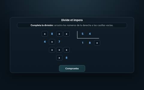 Muestra del acertijo 08: Divide et impera