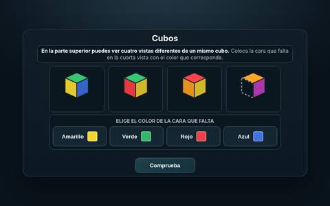 Muestra del acertijo 14: Cubos
