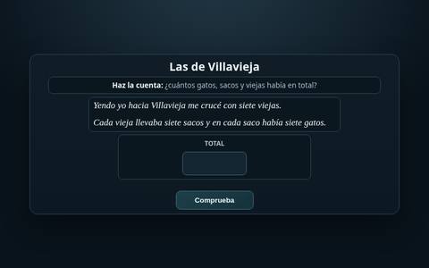 Muestra del acertijo 18: La cuenta de la vieja
