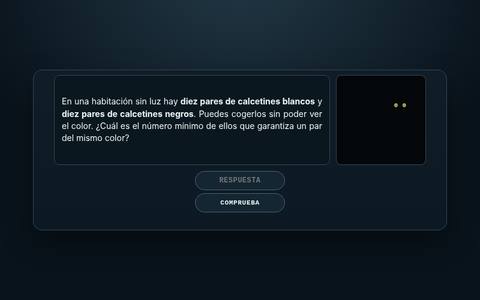 Muestra del acertijo 19: Calcetines