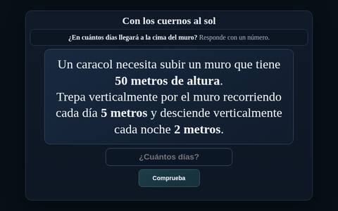 Muestra del acertijo 05: Con los cuernos al sol