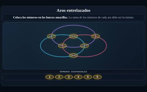 Muestra del acertijo 07: Circunferencias entrelazadas
