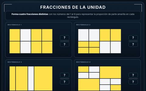 Muestra del acertijo 11: Fracciones de la unidad