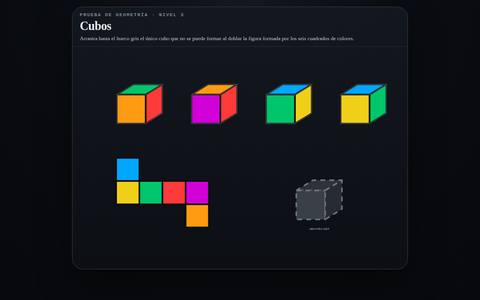 Muestra del acertijo 14: Cubos