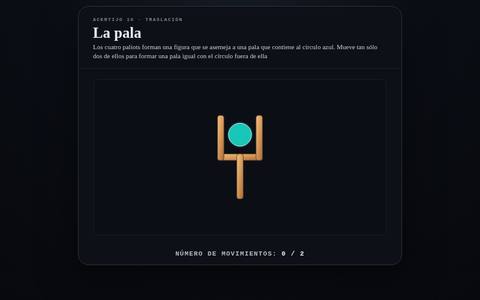 Muestra del acertijo 16: La pala