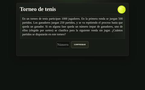 Muestra del acertijo 18: Torneo de tenis